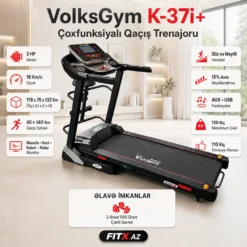 VolksGym K-37i+ Qaçış Trenajoru Treadmill (Беговой)