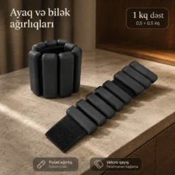 Weight Cuffs Foot, Weights for Legs and Arms Tənzimlənən Ayaq və Bilək Ağırlıqları
