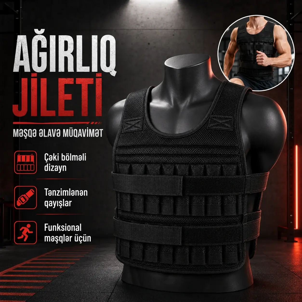Weight Vest Ağırlıq Jileti SH