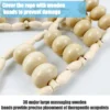 Wood Massage Back Roller Rope,Wood Therapy İpli Taxta Kürək Masaj Rolleri - Image 3