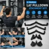 5 PCS LAT Pulldown Attachment Set Back Tricep Bar Tutacaq Dəsti