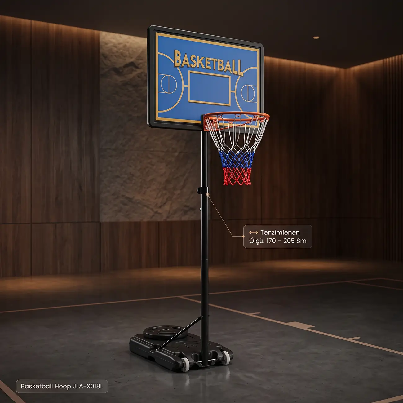 Basketbol Şiti (Dirəyi) Basketball Hoop JLA-X018L