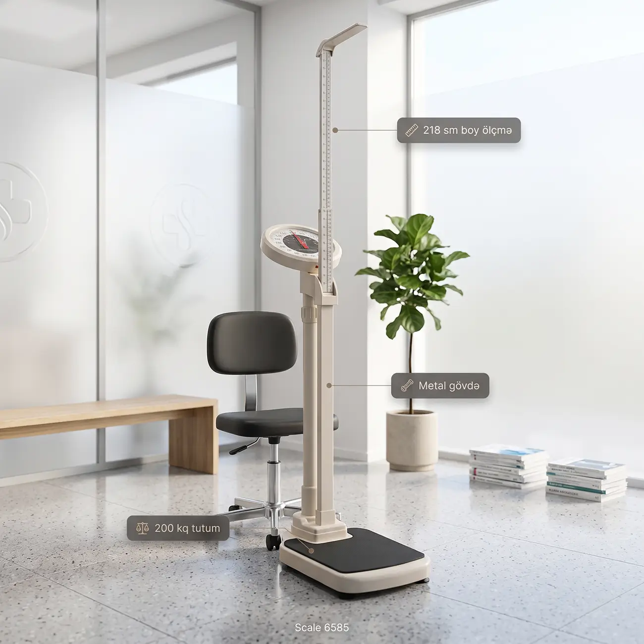 Boy və Çəki Ölçən Elektron Tərəzi (Scale) 6585 Scale Measuring Height and Weight
