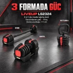 Live Up LS3224 Dumbbell Set Tənzimlənən Qantel tanq Gira Dəsti