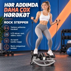 Rock Stepper Side to Side Machine Yan Hərəkətli LCD Monitorlu Stepper