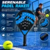 SERENABLE Padel Racket Plastic Non Slip Outdoor Sports Padel Raketi