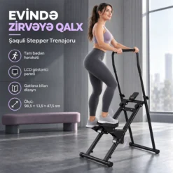 Şaquli Step Foldable Stepper Fitness Climbing Machine Stair Climber