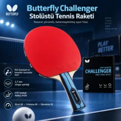 Team Butterfly Challenger Table Tennis Bat Stolüstü Tennis Raketi