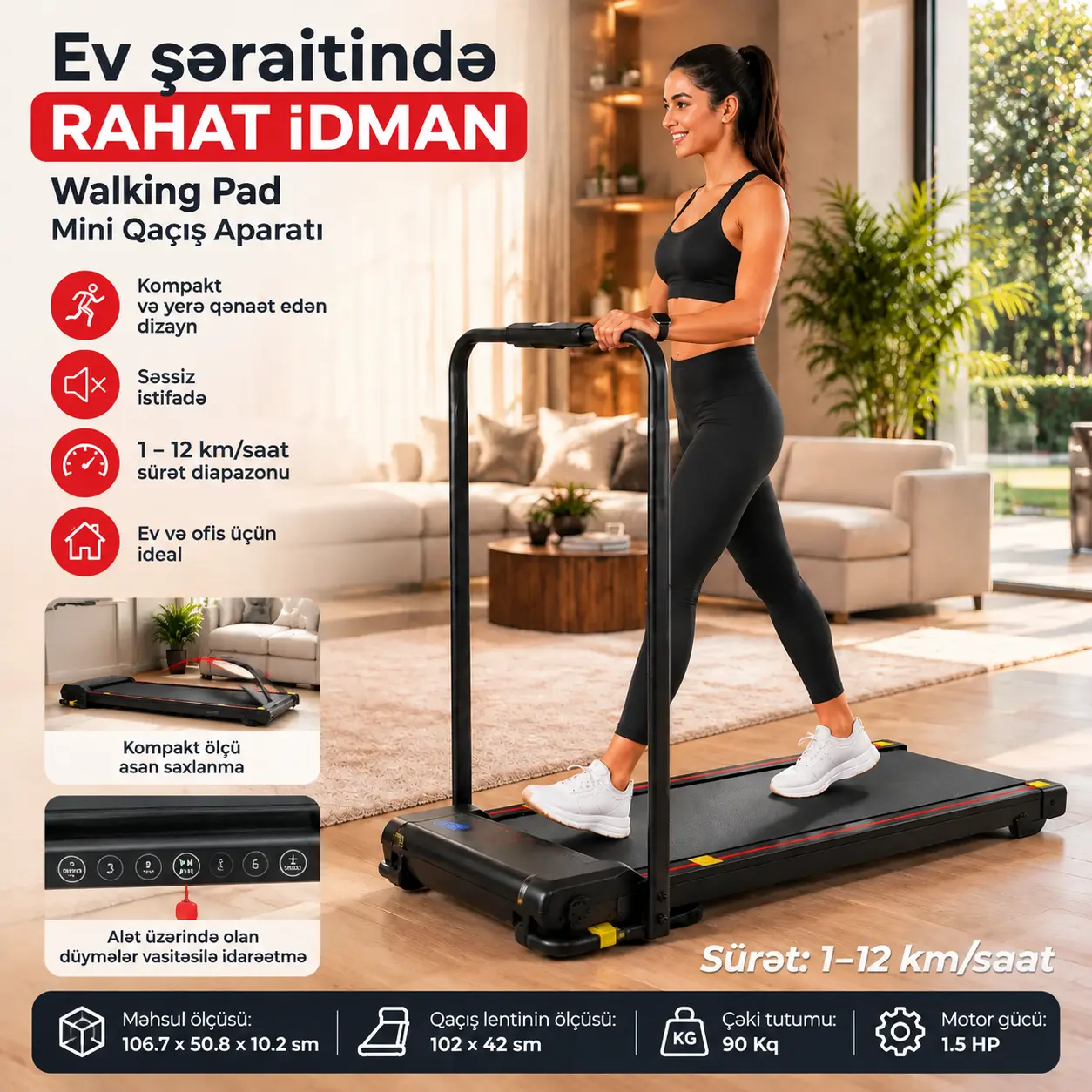 Walking Pad – Mini Qaçış Aparatı 1