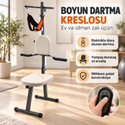 Electric Cervical Neck Traction Chair Decompression Device Elektrikli Boyun Dartma Kreslosu