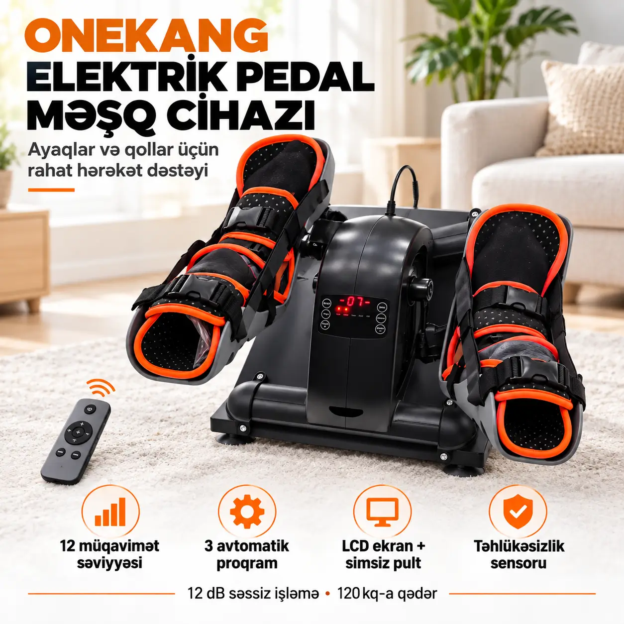 Onekang Ayaqlar Üçün Elektrikli Pedal Məşq Cihazı