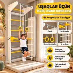 Swedish Wall WS-08 Gimnastika Nərdivanı İsveç Divarı