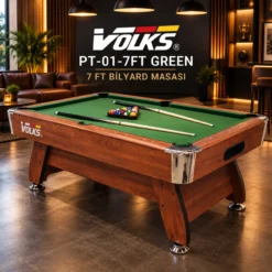 Volks PT-01-7FT Green – 7 FT Yaşıl Bilyard Masası